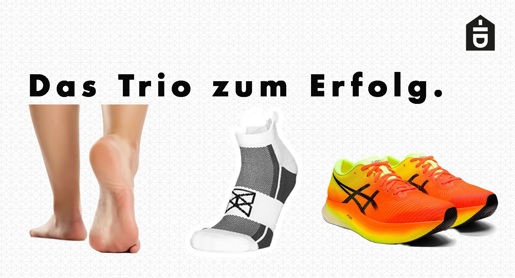 warum Laufsocken besser als normale Baumwollsocken sind. Das Trio Fuss, Socken, Laufschuhe